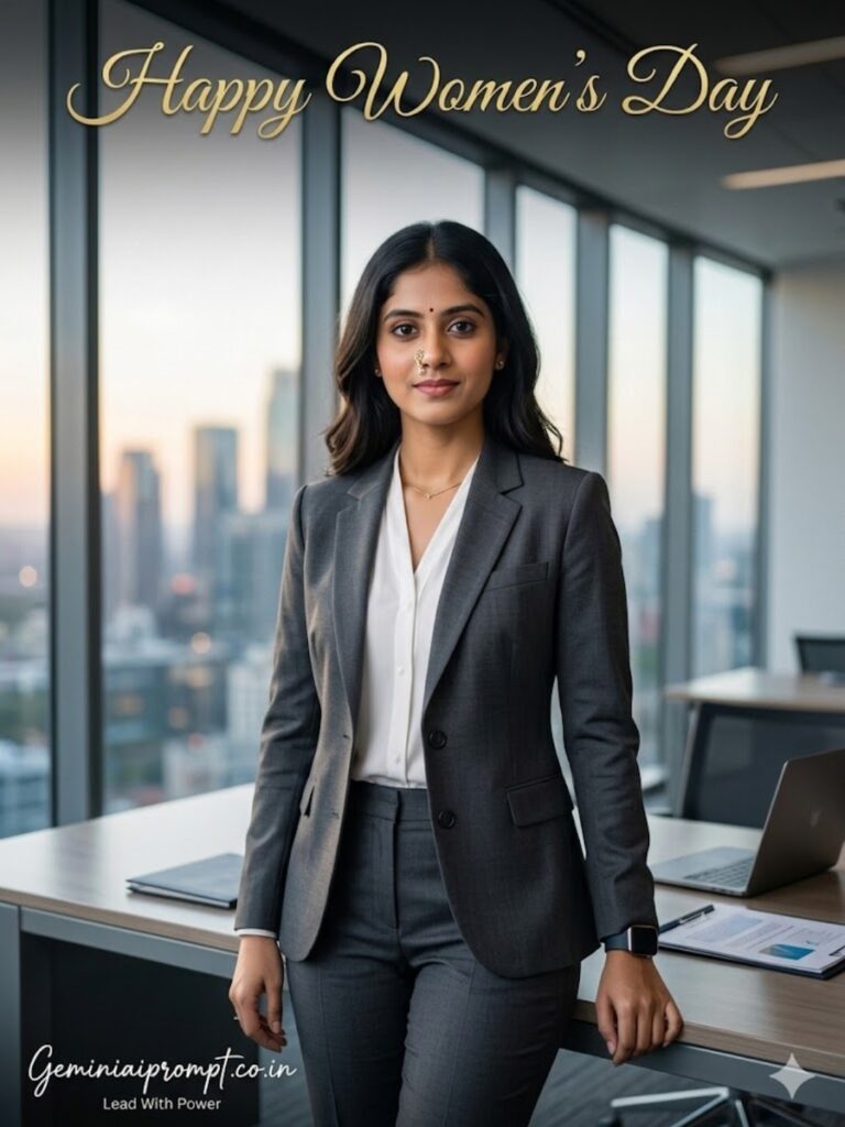 Gemini Prompts for Women's Day Career Women The CEO – Boardroom Power