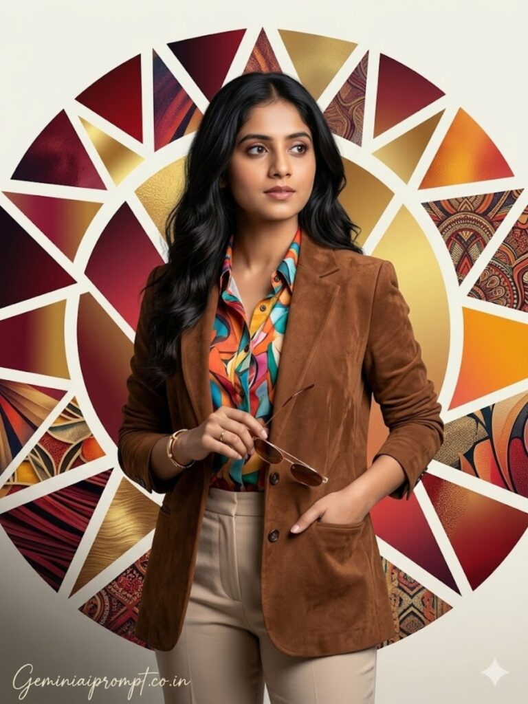 Gemini AI Girl Photo Editing Prompts Fashion Collage Poster