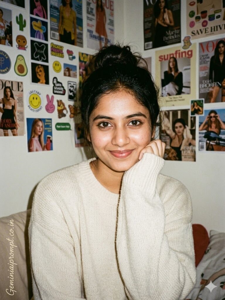 Messy Bun Cozy Portrait