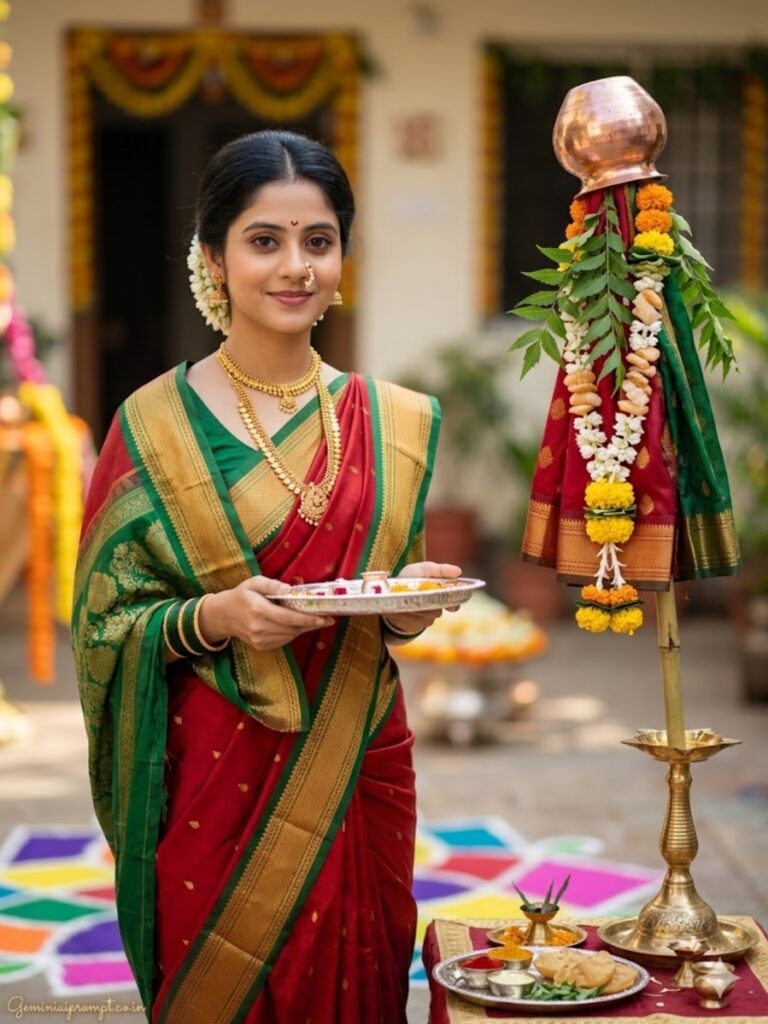 Red-Green Thali Portrait
