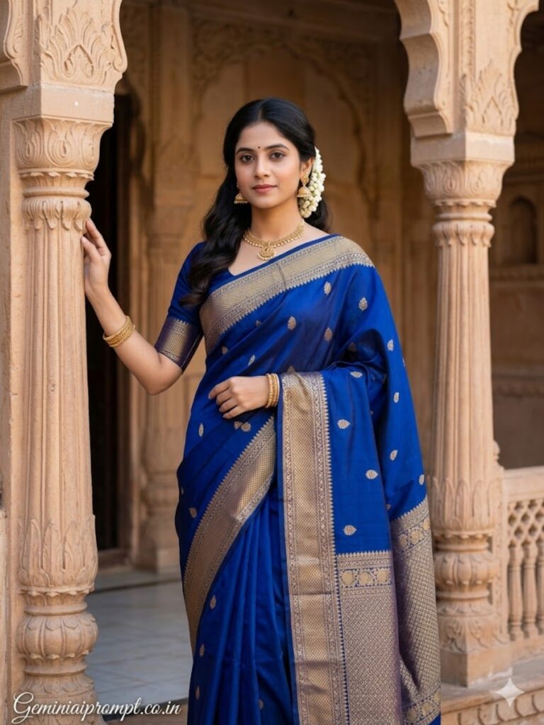 Prompt 1: Prompts for gemini Ai girl in Saree Royal Palace Heritage