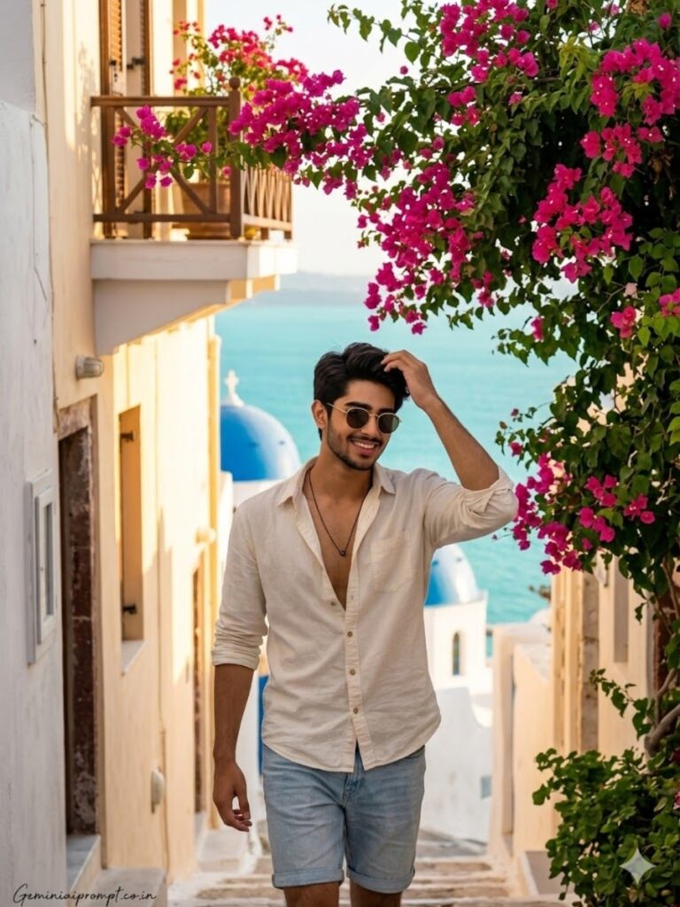 Greek Alley Bougainvillea Walk
