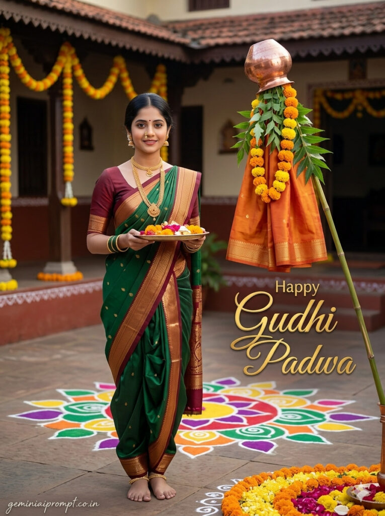 Gudhi Padwa Festive Woman Portrait Prompt