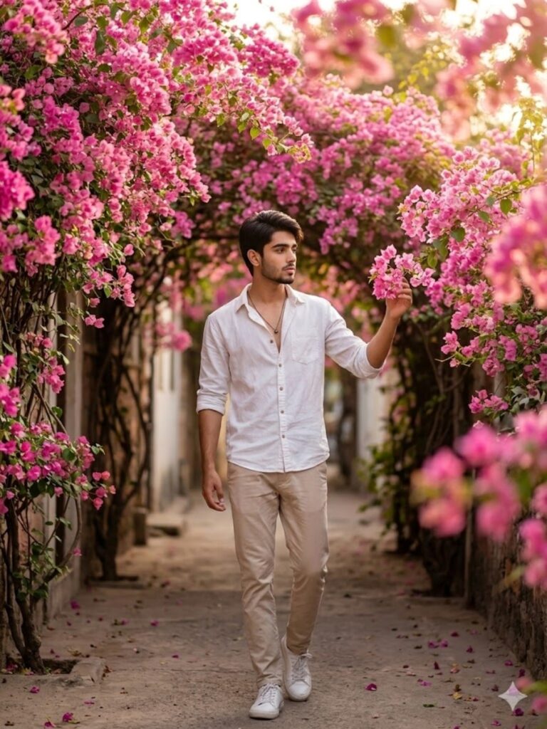 Bougainvillea Alley Walking Shot