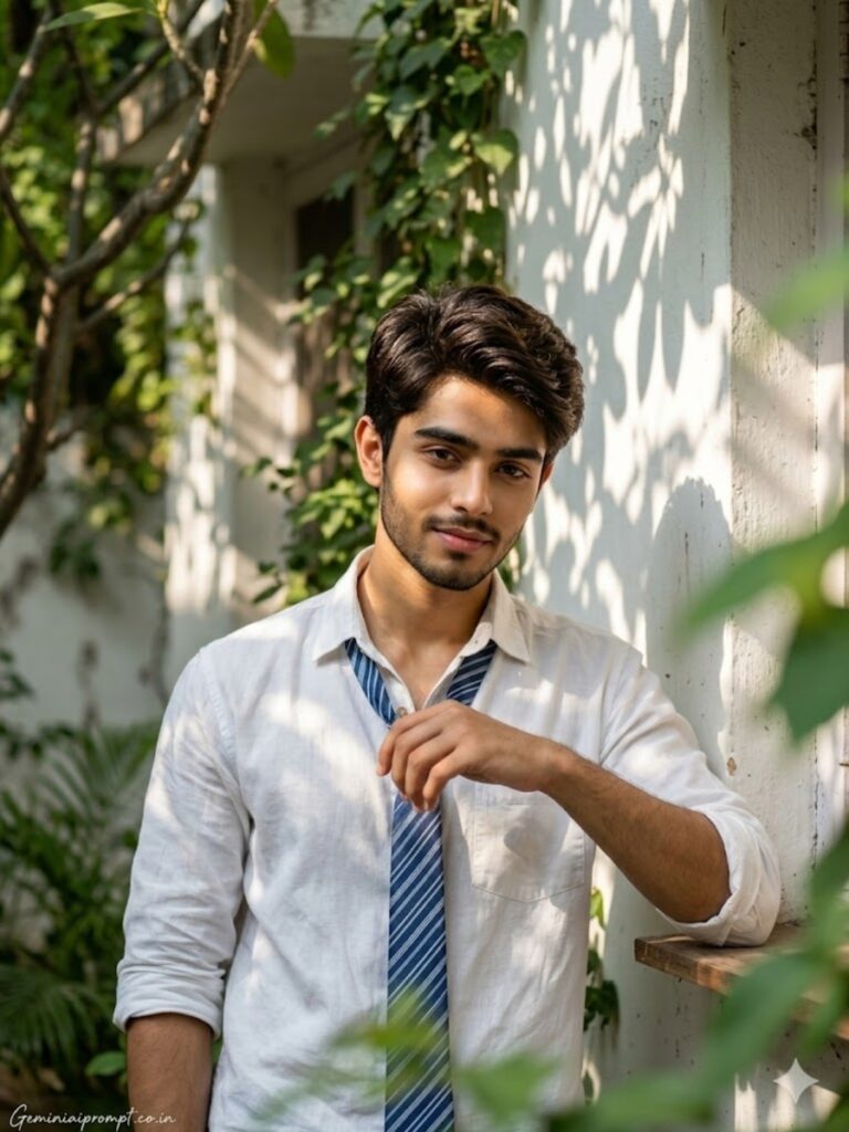 Courtyard Leaning with Tie