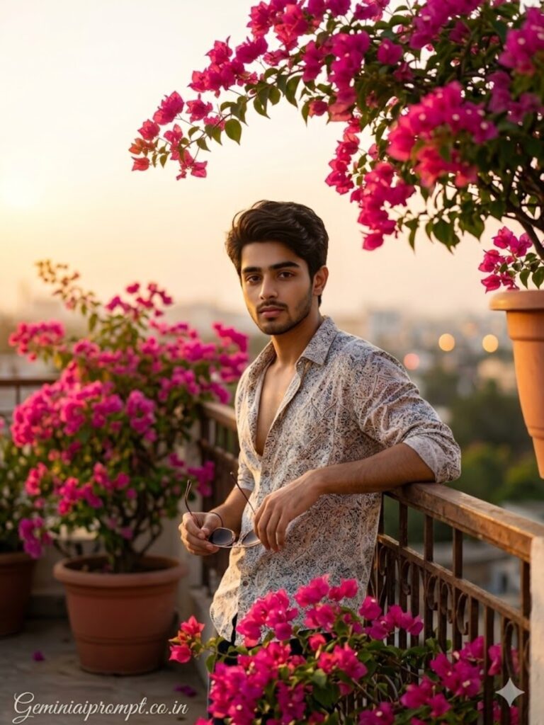 Bougainvillea Rooftop Portrait

