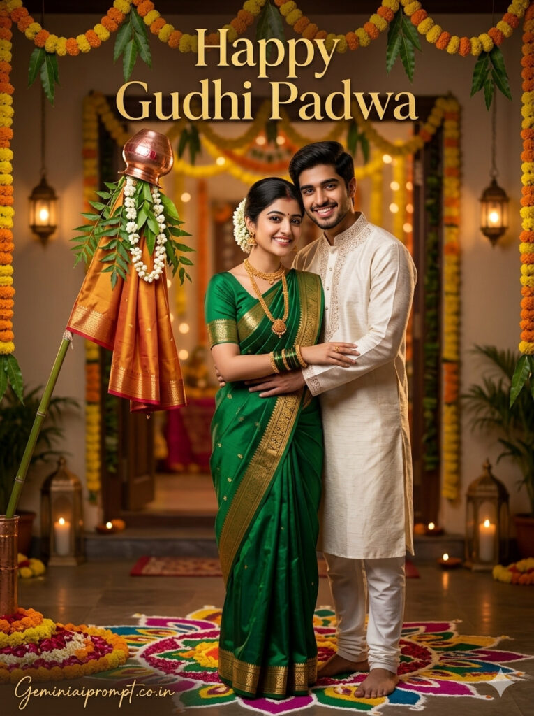 Gudhi Padwa Couple Portrait Prompt