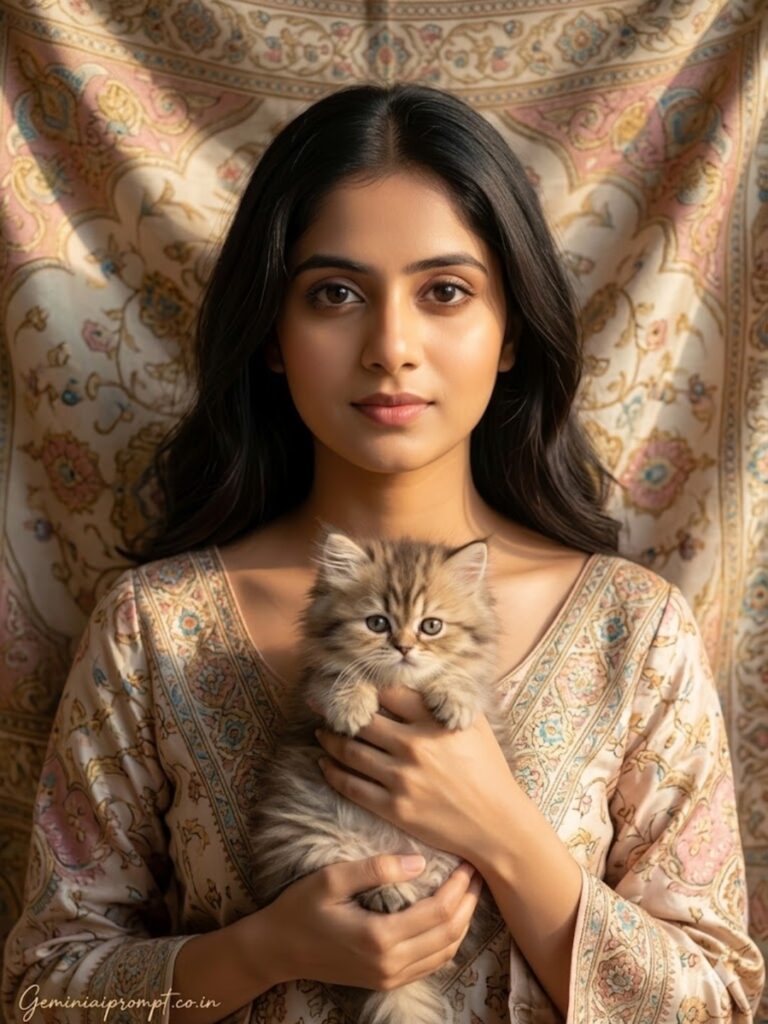 Persian Silk Elegance Portrait