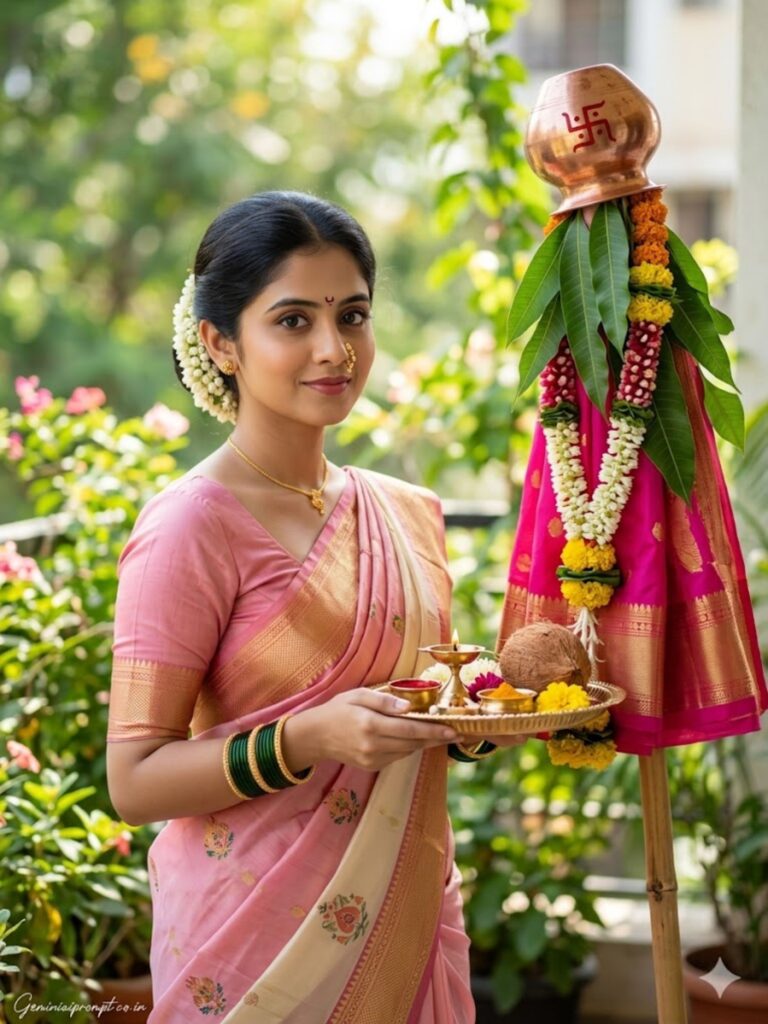 Pink Paithani Soft Festive Portrait