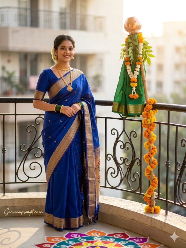 Royal Blue Balcony Portrait