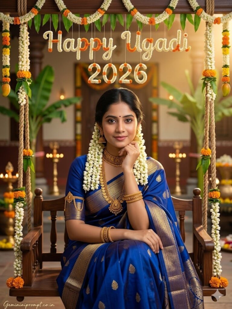 Prompt 5: Ugadi Festival Prompts For Girls Traditional Swing
