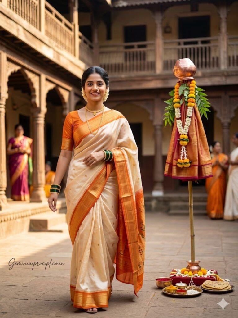 Cream Orange Walking Portrait