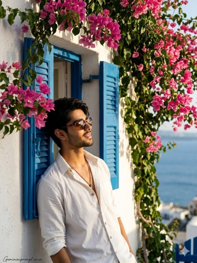 Greek Window Bougainvillea Shot