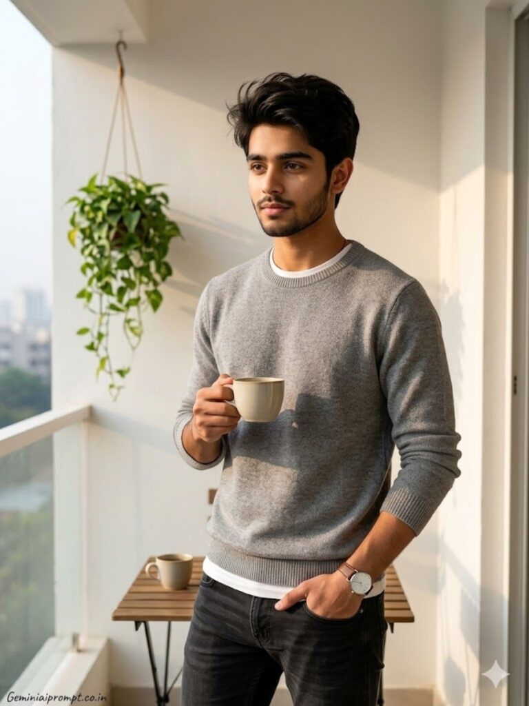 Balcony Coffee in Hand