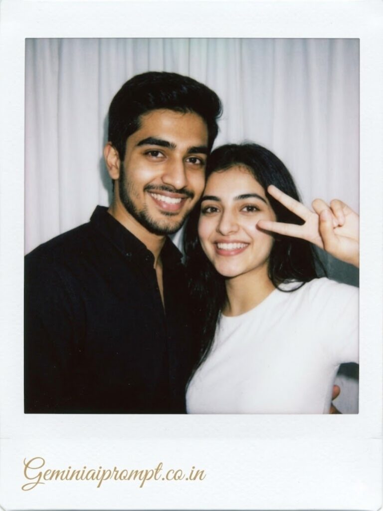 Peace Sign Selfie Polaroid