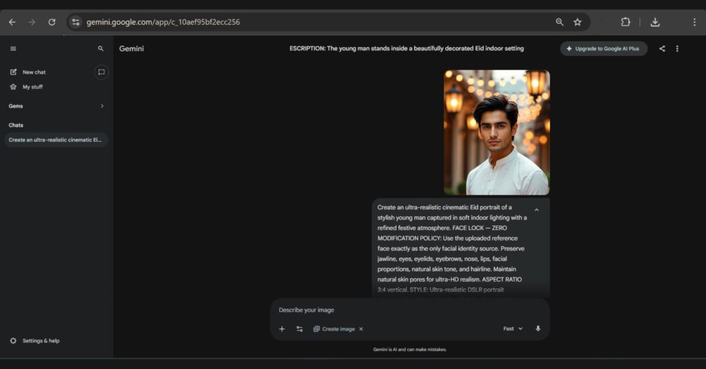 How to Use Gemini AI for Eid Photos: Step-by-Step Guide | Eid Mubarak Gemini AI Prompts Men