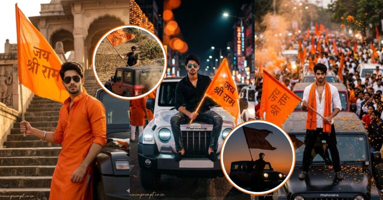 7 Attitude Jai Shree Ram Thar AI Photo Editing Prompts | Ram Navami Special