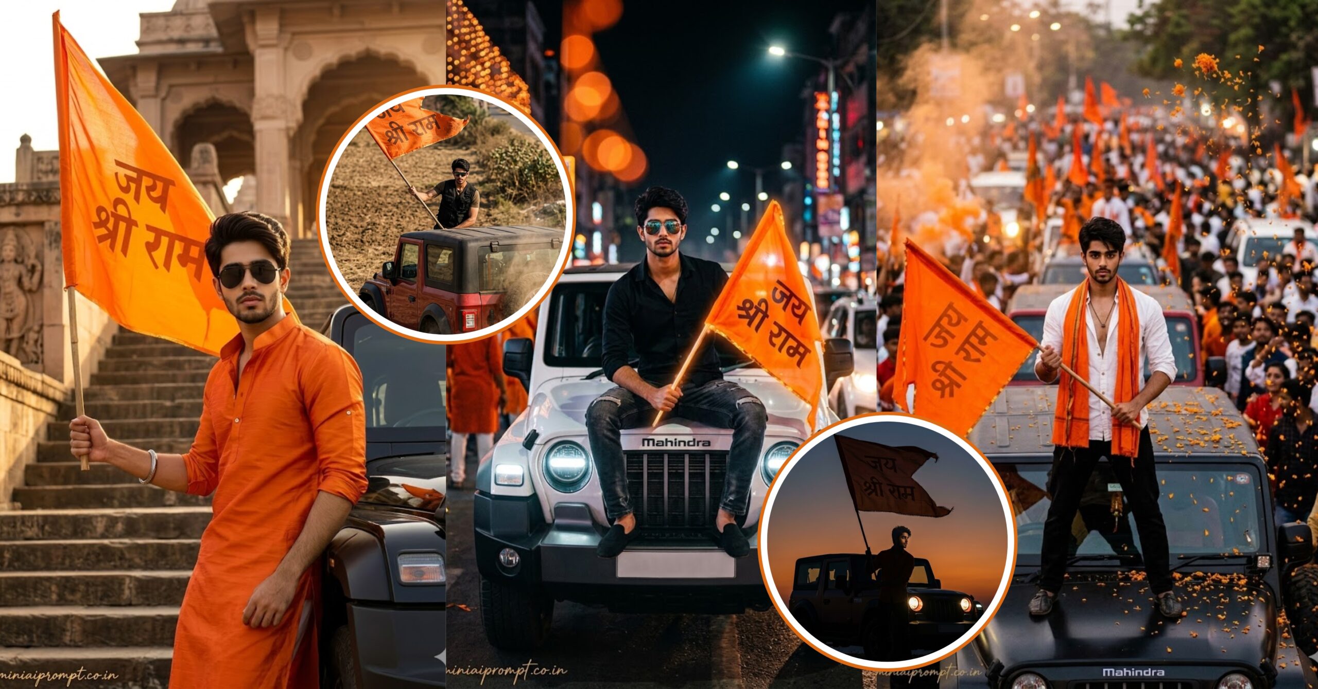 7 Attitude Jai Shree Ram Thar AI Photo Editing Prompts | Ram Navami Special