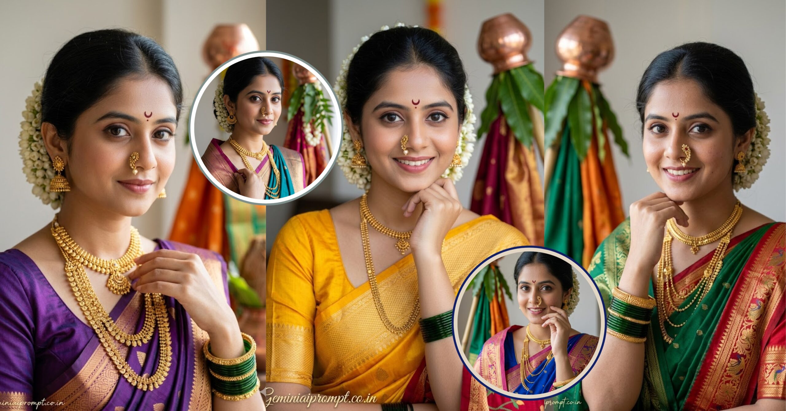 7 Gorgeous Close-Up Gudi Padwa Portrait Prompts For Girls