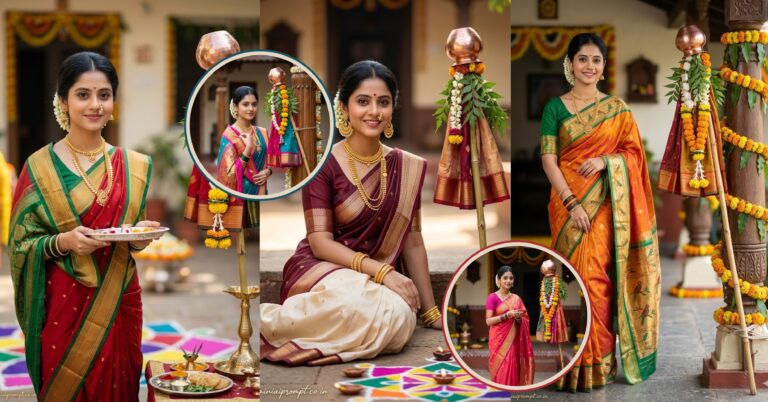7 Gemini AI Prompts Copy Paste for Girls Gudi Padwa Traditional Attire
