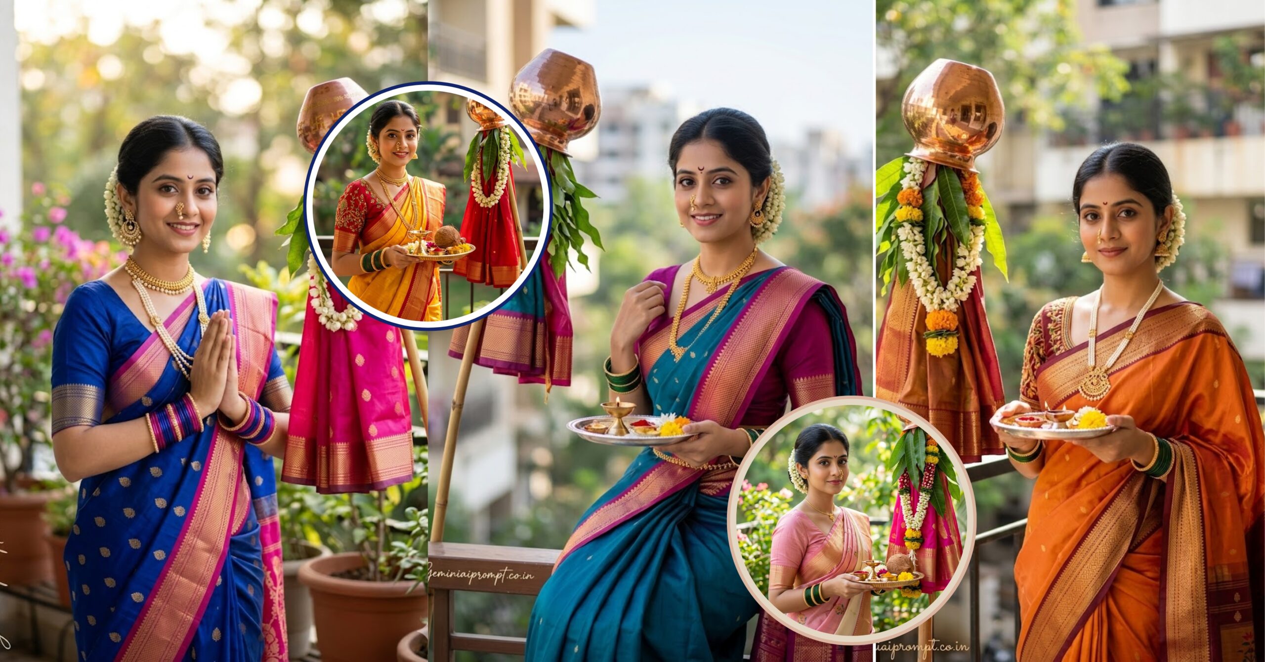 7 Gemini AI Prompts for Gudi Padwa Girls in Traditional Maharashtrian Saree
