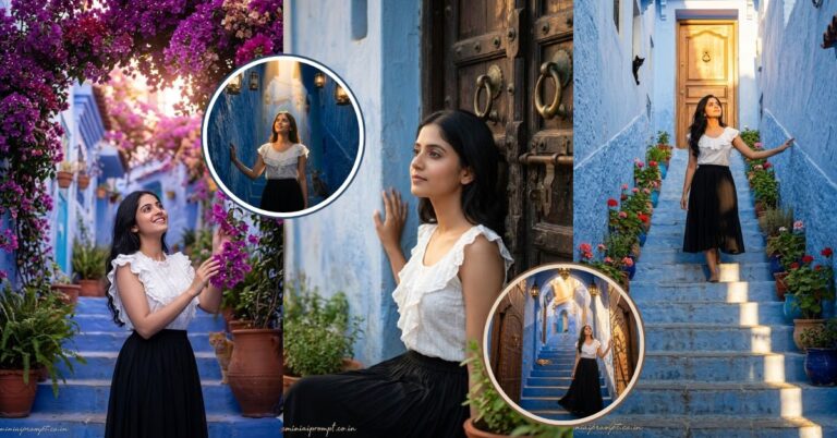 7 Chefchaouen Gemini Prompts for Blue City Travel Portraits