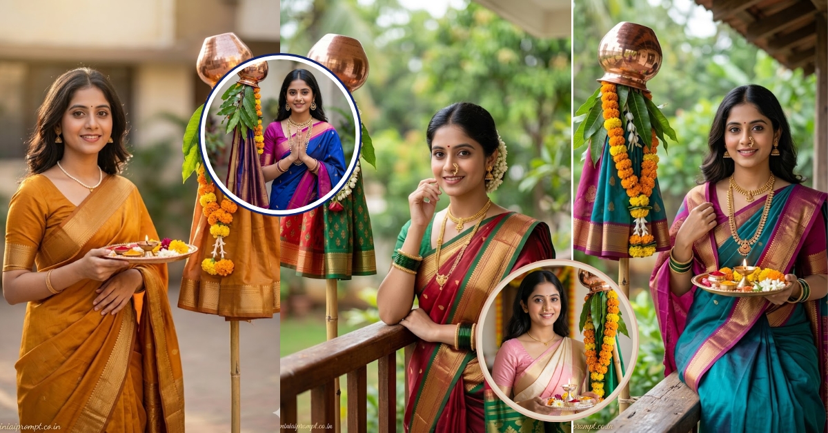 7 Gemini Prompts for Gudi Padwa Girls in Saree Photoshoot