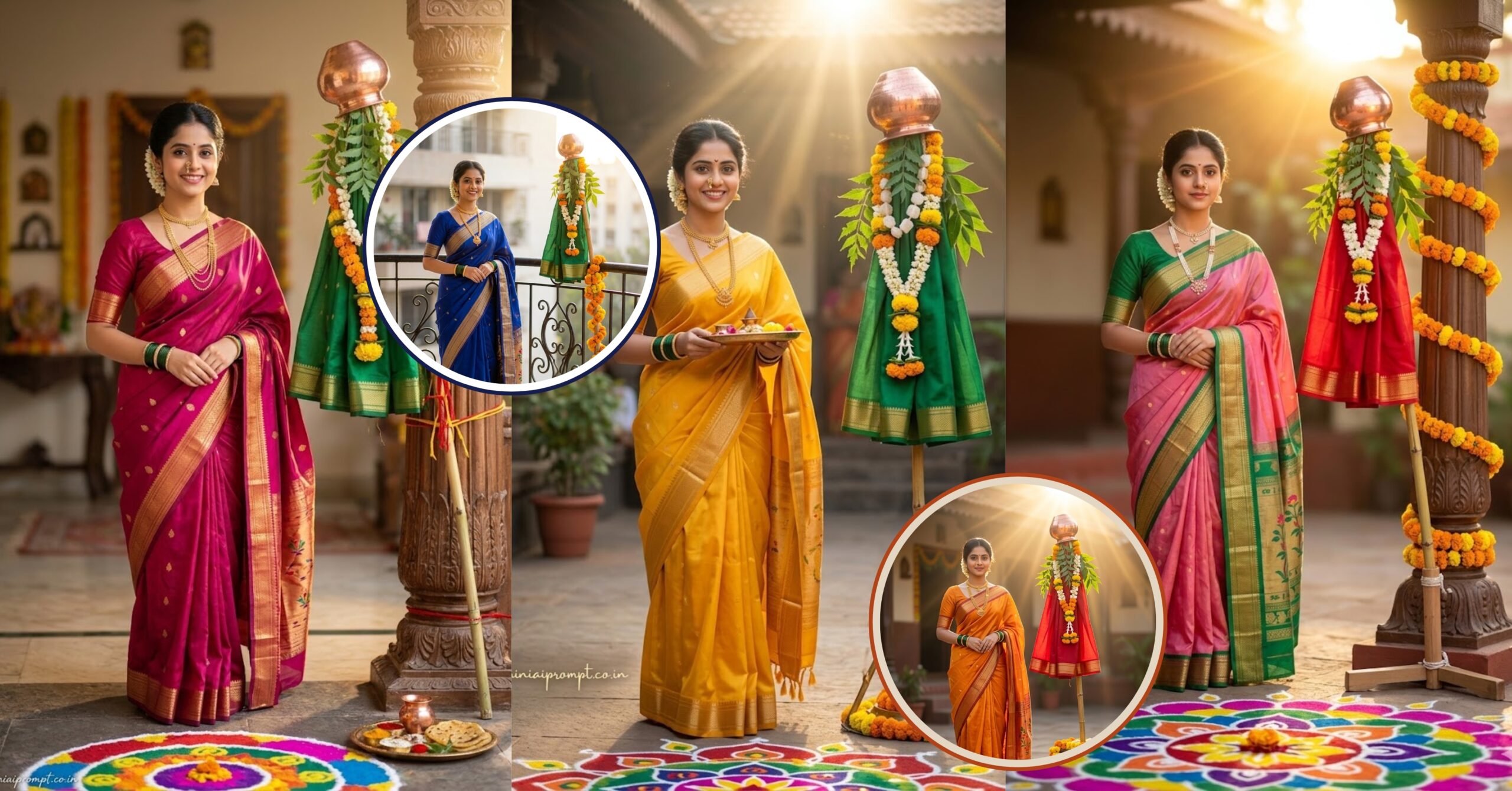 7 Elegant Gemini AI Prompts For Gudi Padwa Girls Morning Portraits