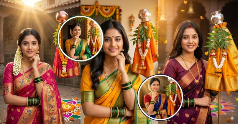 7 Viral Gudi Padwa Prompt For Girl (Royal Looks 2026)