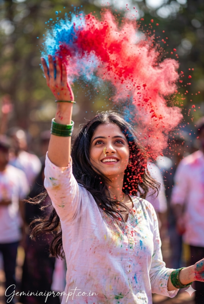 Best Holi Prompt for Girls 2026 Photo 2