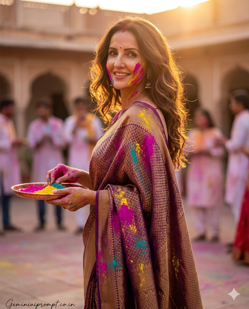 Best Holi Prompt for Girls 2026 Photo 1